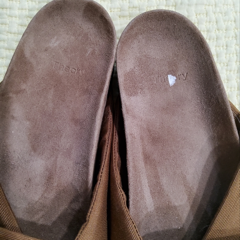 Theory Folder Slide In Faille Sandals Size 37/6,5 - Picture 5 of 10
